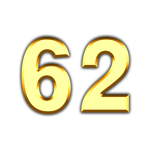 —Pngtree—number 62 golden font_5999875